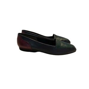 Enzo Angiolini Liberty Colorblock 100% Leather Slip On Shoes Size 9